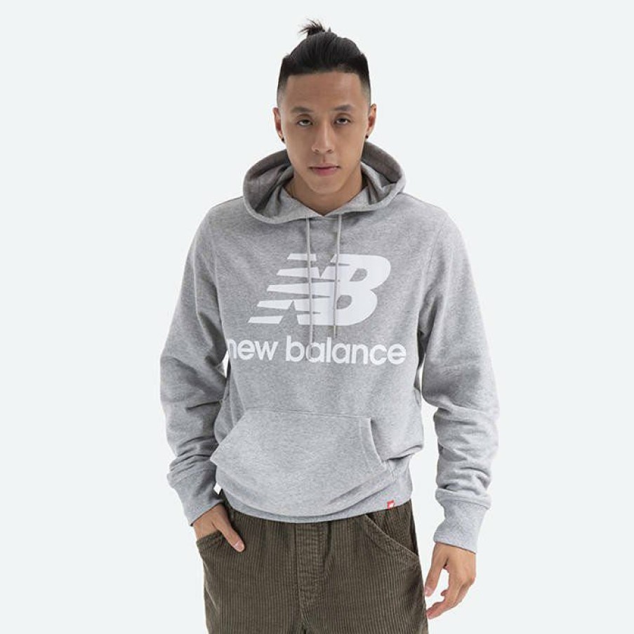 * Exclusive Sweatshirt New Balance Essentials Stacked Logo Po Ag Mt03558Ag | Mens Sweatshirts