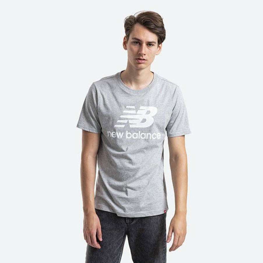 * Quality Guarantee T-Shirt New Balance Essentials Stacked Logo T Mt01575Ag | Mens T-Shirts