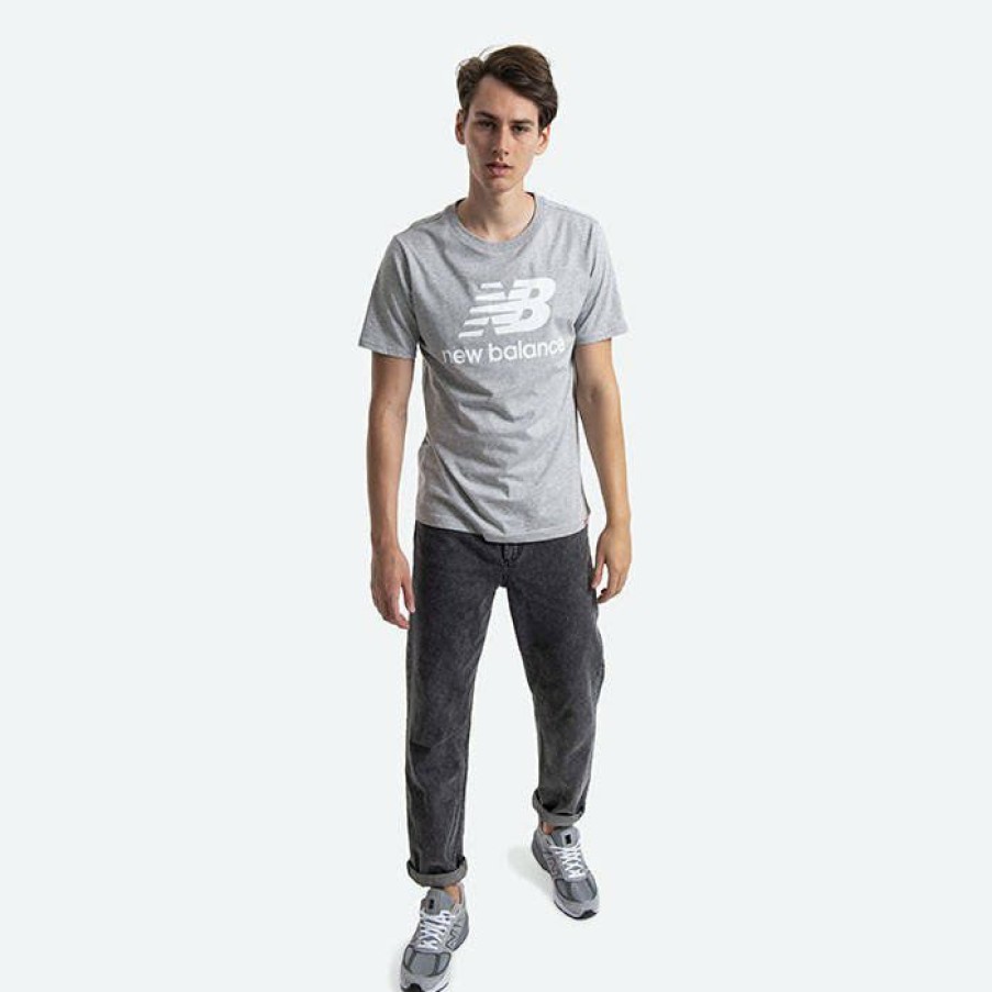 * Quality Guarantee T-Shirt New Balance Essentials Stacked Logo T Mt01575Ag | Mens T-Shirts