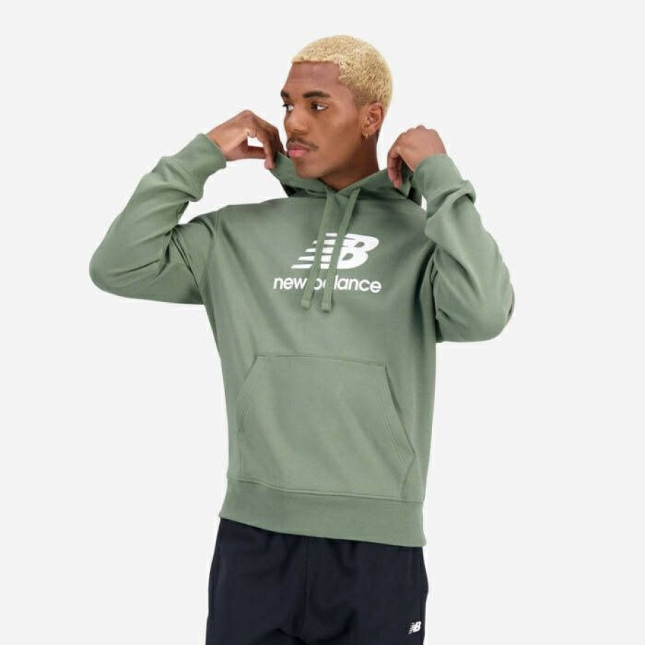 * Typical Style Men'S Sweatshirt New Balance Essentials Stacked Logo Mt31537Don | Mens Sweatshirts