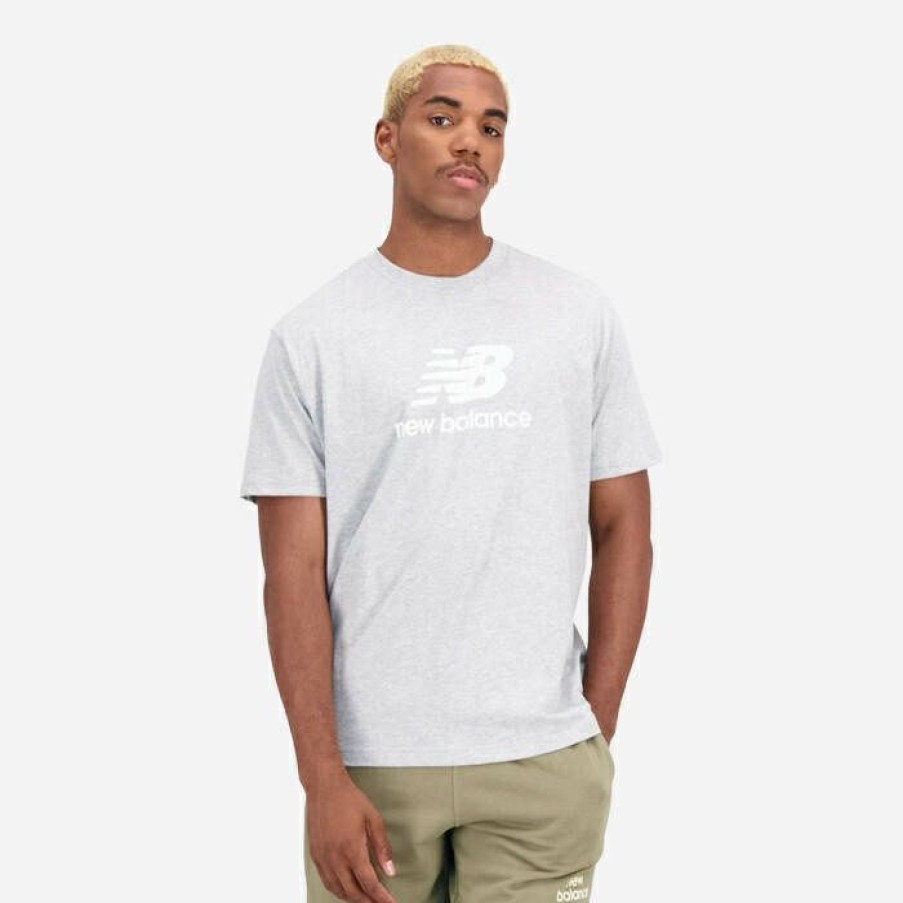 * Cheap Men'S T-Shirt New Balance Essentials Stacked Logo Mt31541Ag | Mens T-Shirts