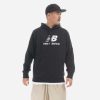 * Latest Men'S Sweatshirt New Balance Essentials Stacked Logo Mt31537Bk | Mens Sweatshirts