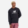 * Bargain Sale Men'S Sweatshirt New Balance Essentials Stacked Logo Mt31538Bk | Mens Sweatshirts