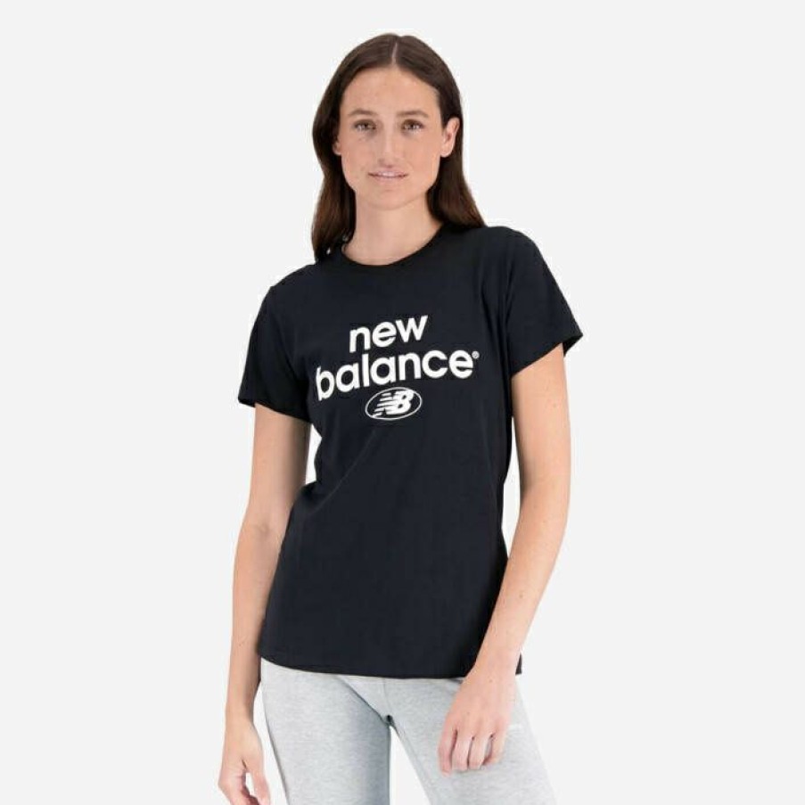 * Best Sellers Women'S T-Shirt New Balance Essentials Remastered Wt31507Bk | Women'S T-Shirts